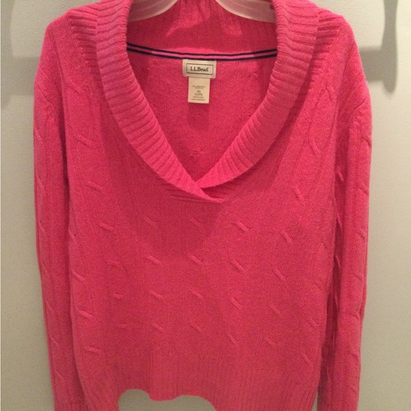 Pink L.L. Bean Shawl Collar Sweater - Picture 4 of 4